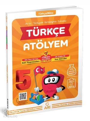 Arı Yayınları 5. Sınıf TürkçeMino Akıllı Türkçe Atölyem 2019-2020 Denemoji Deneme 2 Hediyeli Arı 