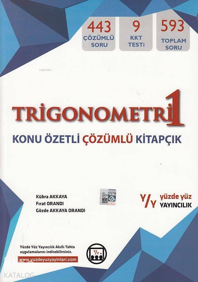 Yüzde Yüz Yayınları Trigonometri 1 Konu Özetli Çözümlü Kitapçık Yüzde Yüz 