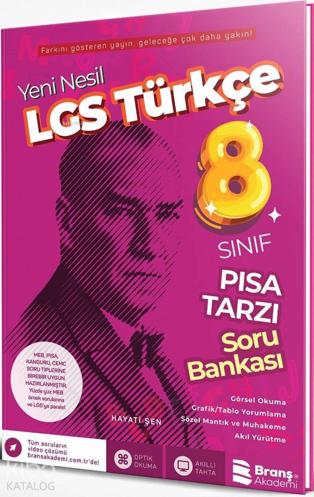 Branş Akademi Yayınları 8. Sınıf LGS Türkçe Yeni Nesil Soru Bankası Branş Akademi