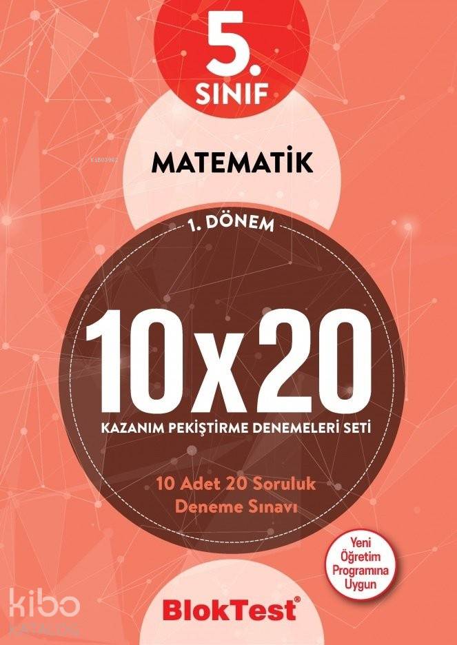 BlokTest Yayınları 5. Sınıf 1. Dönem Matematik 10x20 Kazanım Pekiştirme Denemeleri Seti BlokTest 