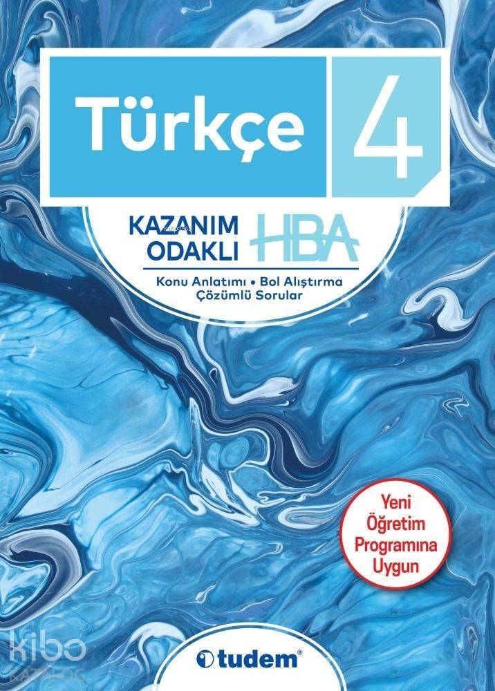 Tudem Yayınları 4. Sınıf Türkçe Kazanım Odaklı HBA Konu Anlatımı Çözümlü Sorular Tudem 