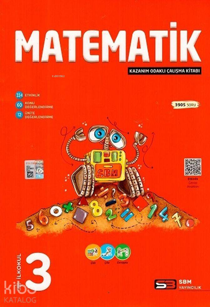 SBM Yayınları 3. Sınıf Matematik Kazanım Odaklı Çalışma Kitabı SBM 
