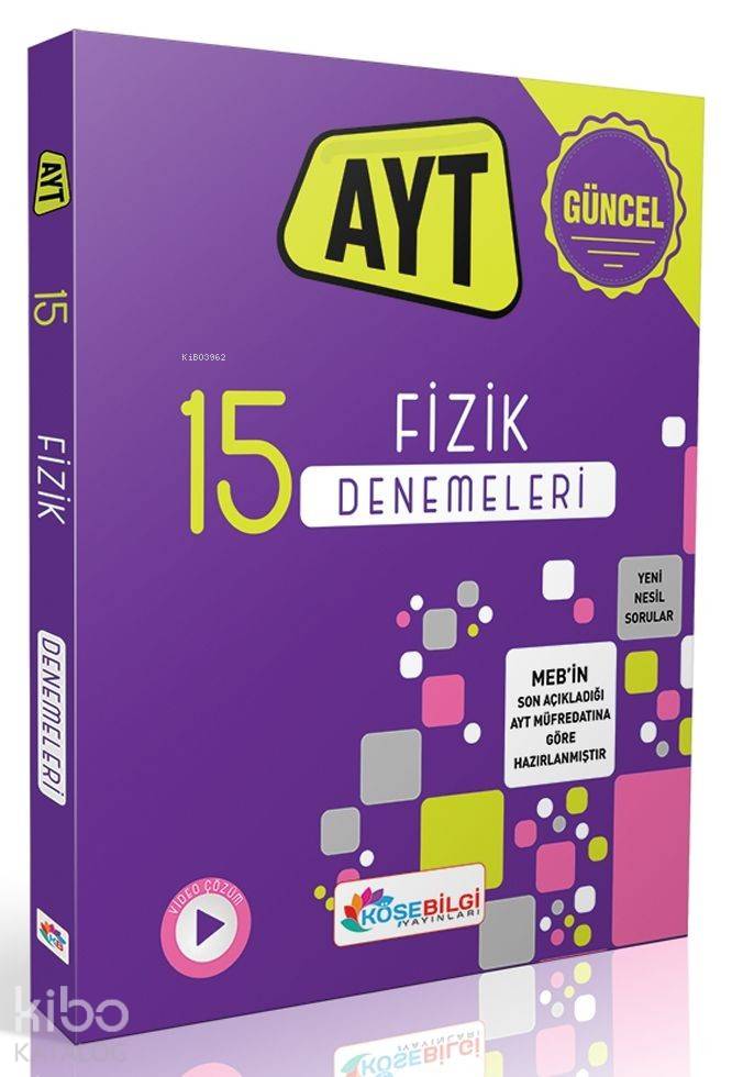 Köşebilgi Yayınları AYT Fizik 15 Branş Denemesi 2020 Özel Köşebilgi 