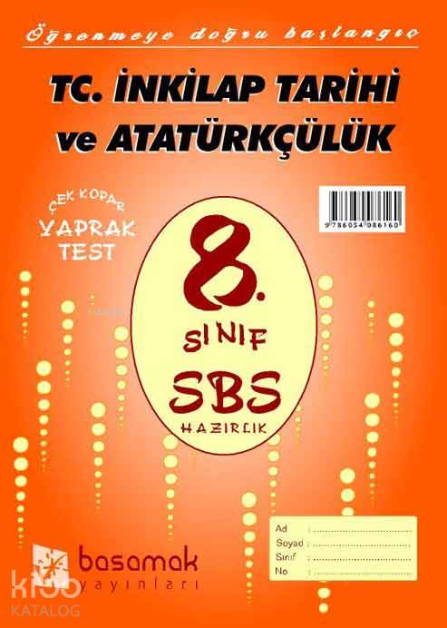 8. Sınıf Tc. İnkılap Tarihi ve Atatürkçülük Yaprak Test Kitapçığı