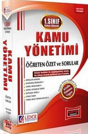 1. Sınıf Bahar Dönemi Kamu Yönetimi Öğreten Özet ve Sorular