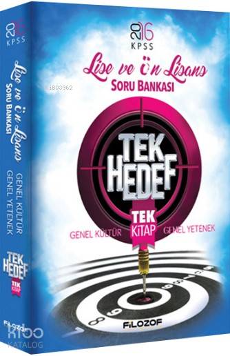 2016 KPSS Lise Ön lisans Tek Hedef Tek Kitap Soru Bankası