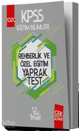 2020 KPSS Eğitim Bilimleri Rehberlik ve Özel Eğitim Yaprak Test