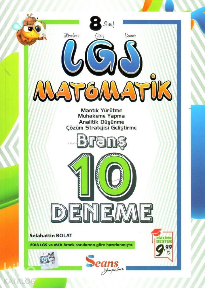 Seans Yayınları 8. Sınıf LGS Matematik 10 Deneme Seans 