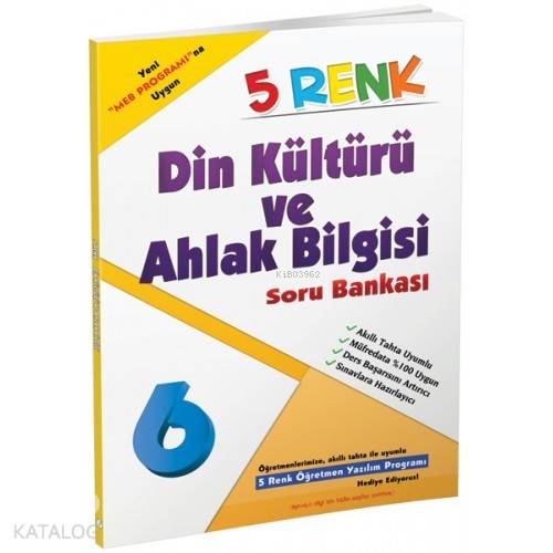 5 Renk Yayınları 6. Sınıf Din Kültürü ve Ahlak Bilgisi Soru Bankası 5 Renk 