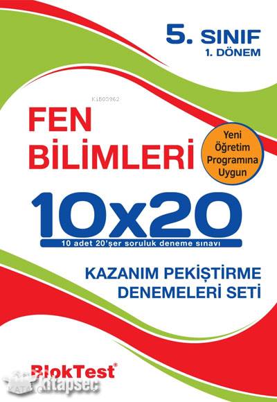 Tudem 5.Sınıf Fen Bilimleri 10x20 Kazanım Pekiştir