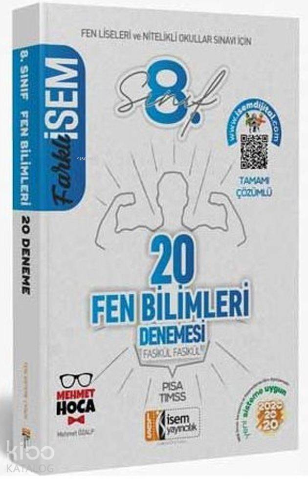 İsem Yayınları 8. Sınıf LGS Fen Bilimleri 20 Deneme Sınavı İsem 