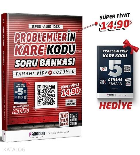 2020 Problemlerin KareKodu KPSS-ALES-DGS Tamamı Video Çözümlü Soru Bankası + 5 Deneme Hediye