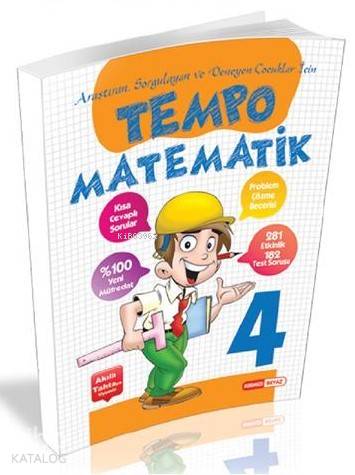 Kırmızı Beyaz Yayınları 4. Sınıf Tempo Matematik Kırmızı Beyaz 