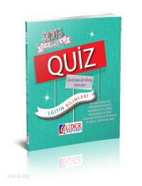 Quiz Eğitim Bilimleri; Ünitelendirilmiş Sorular
