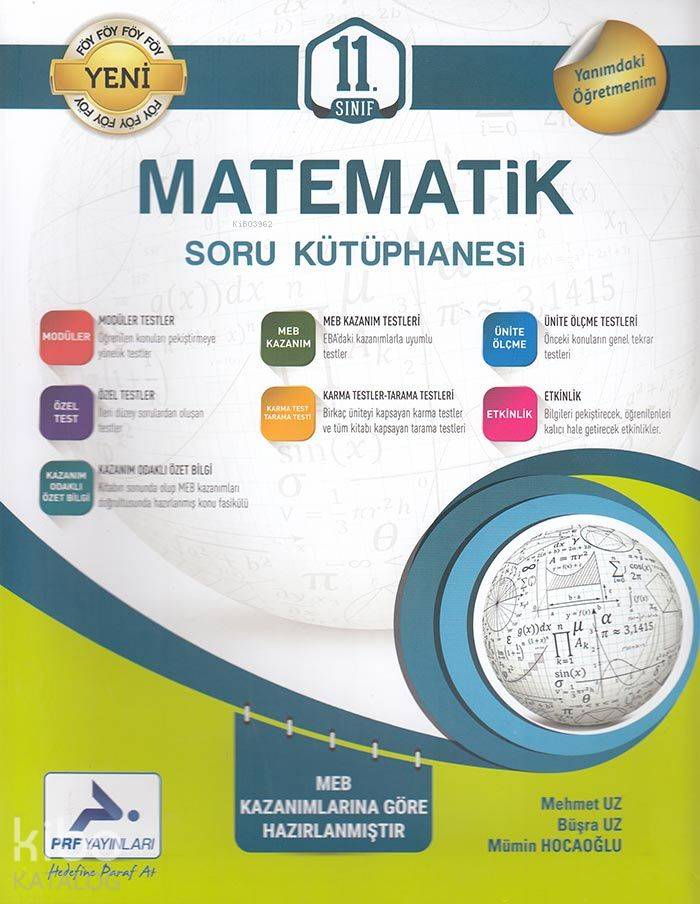 Paraf Yayınları 11. Sınıf Matematik Soru Kütüphanesi Paraf 