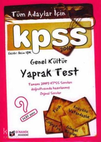 Tüm Adaylar İçin| Kpss; Genel Kültür Yaprak Test