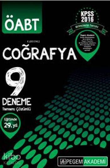 Kpss Öabt Coğrafya Tamamı Çözümlü 9 Deneme 2016