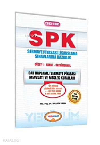 SPK 1001 Dar Kapsamlı Sermaye Piyasası Mevzuatı ve Meslek Kuralları
