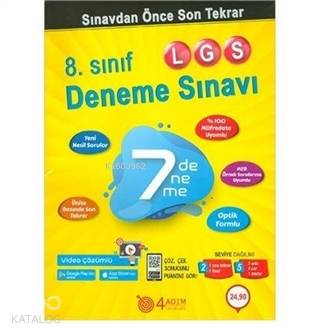 4 Adım - Lgs 7'Li Deneme (Video Çözümlü-Seviye Dağılımlı)