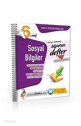 Çanta 6.Sınıf Sosyal Bilgiler Öğreten Defter