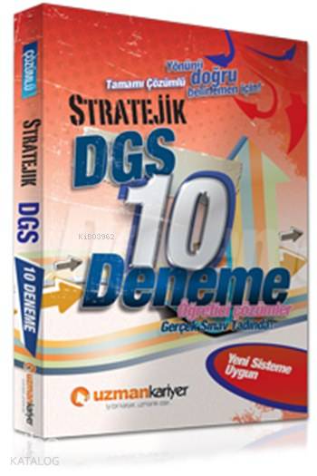 Stratejik DGS 10 Deneme Sınavı; Tamamı Çözümlü - 2015