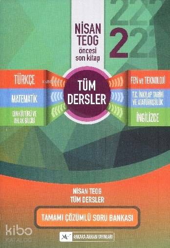 Nisan TEOG-2 Tüm Dersler Tamamı Çözümlü Soru Bankası