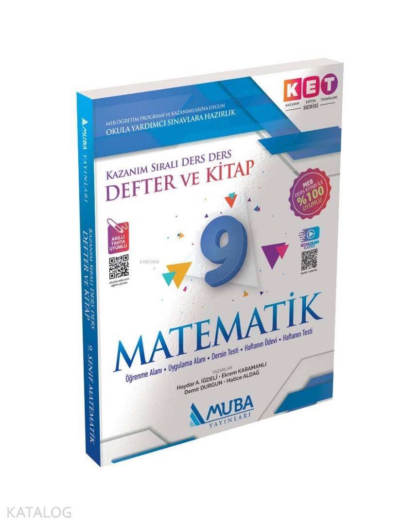 Muba Yayınları 9. Sınıf Matematik KET Serisi Defter ve Kitap Muba 