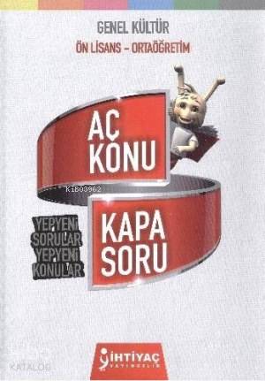 KPSS Ortaöğretim Ön Lisans Genel Kültür Aç Konu Kapa Soru