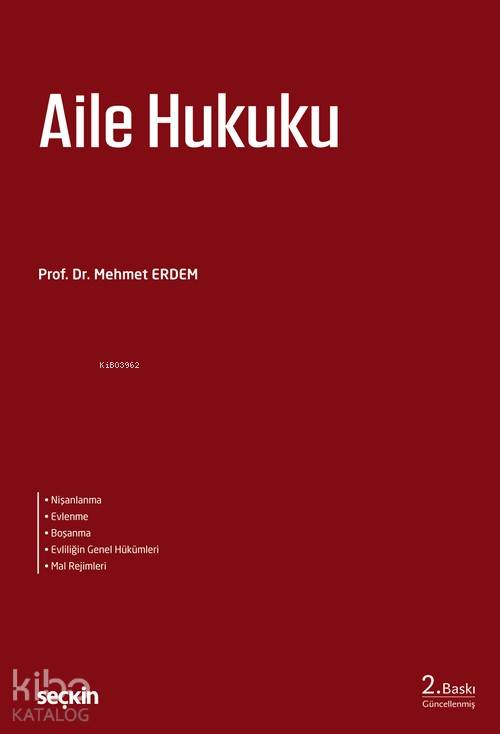  Aile Hukuku | Mehmet Erdem | Seçkin Yayıncılık | 9789750253454 | 