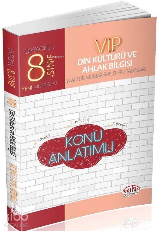 Editör Yayınları 8. Sınıf LGS VIP Din Kültürü ve Ahlak Bilgisi Konu Anlatımlı Editör 