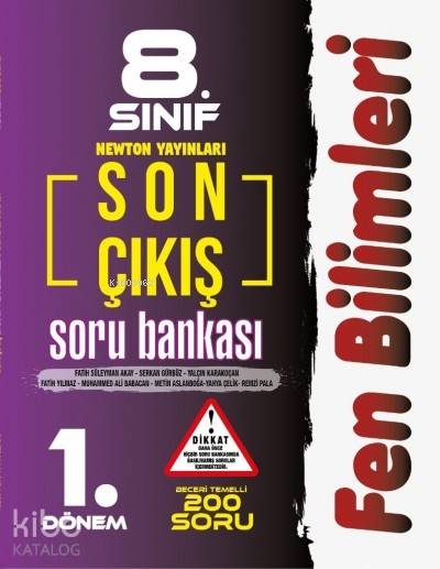 Newton Yayınları 8. Sınıf 1. Dönem LGS Fen Bilimleri Son Çıkış Soru Bankası Newton 