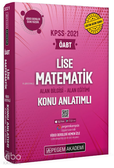 2021 KPSS ÖABT Lise Matematik Video Destekli Konu Anlatımlı