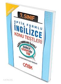 7. Sınıf İngilizce Konu Testi; Optik Formlu
