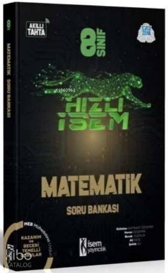İsem 2021 8.Sınıf Hızlı İsem Matematik Soru Bankası