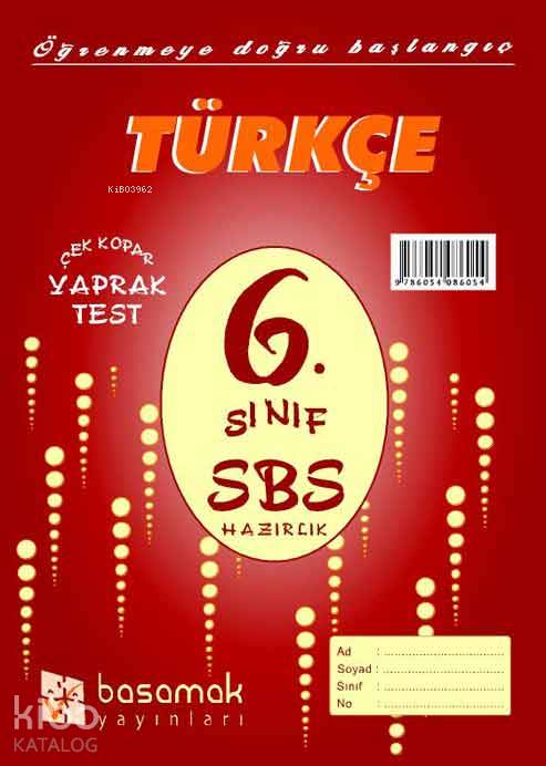 6. Sınıf Türkçe Yaprak Test Kitapçığı