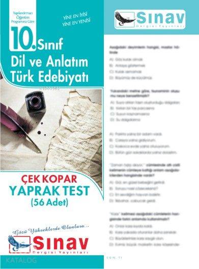  10 Sınıf Dil ve Anlatım Türk Edebiyatı Çek Kopar Yaprak Test (56 Adet) | Komisyon | Sınav Yayınları | 9786051232416 | 