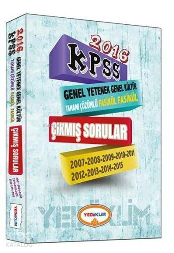 2016 KPSS Genel Yetenek Genel Kültür Tamamı Çözümlü Fasikül Çıkmış Sınav Soruları