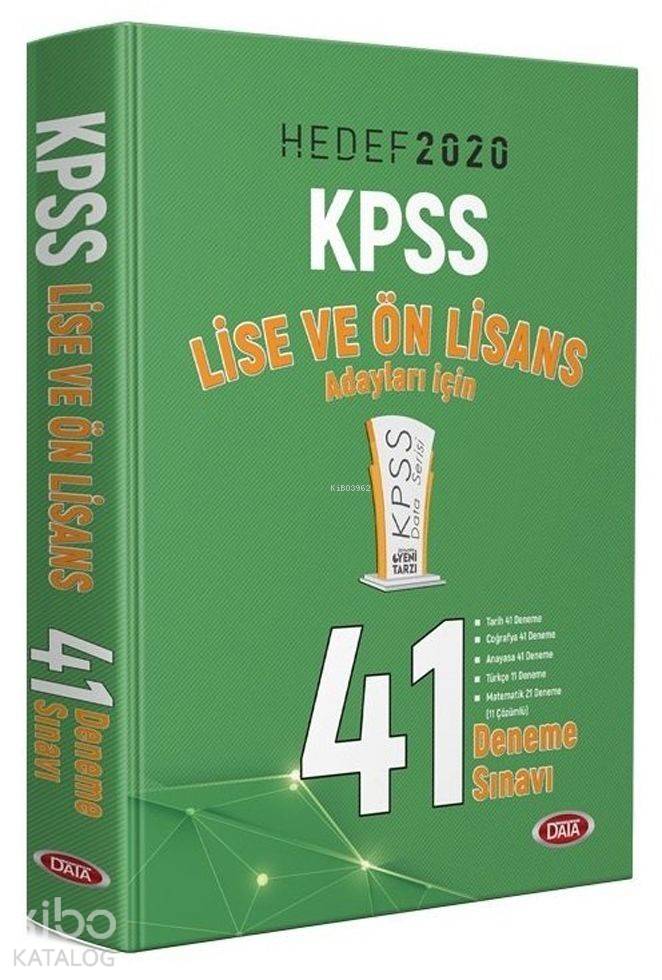 Data Yayınları 2020 KPSS Lise ve Önlisans 41 Deneme