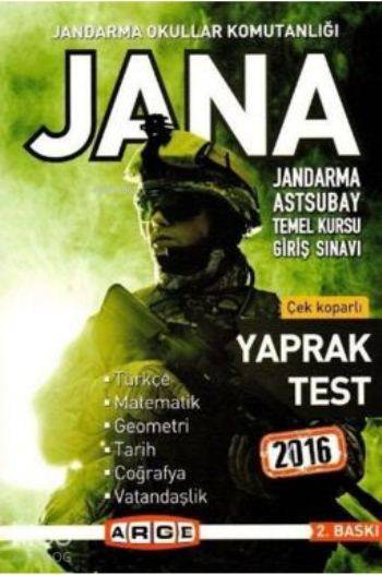 Jana Jandarma Astsubay Temel Kursu Giriş Sınavı; Çek Kopar Yaprak Test 2016