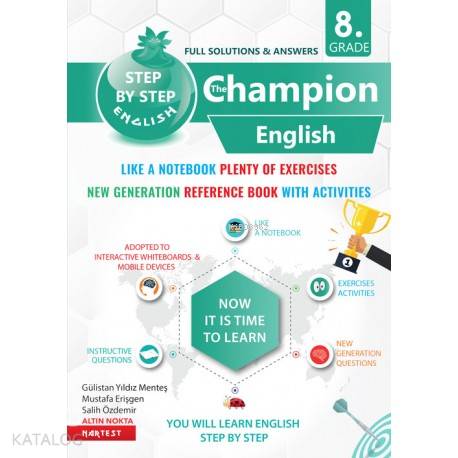 Nartest Yayınları 8. Sınıf LGS İngilizce Defter Tadında Tane Tanesoru Bankası The Champion English Nartest 