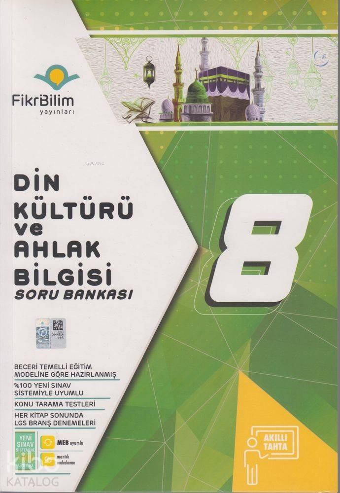 Fikri Bilim Yayınları 8. Sınıf LGS Din Kültürü ve Ahlak Bilgisi Soru Bankası Fikri Bilim 