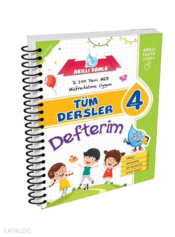  Akıllı Damla Tüm Dersler Defterim 4 | Damla Yayınevi | 9786051747484 | 