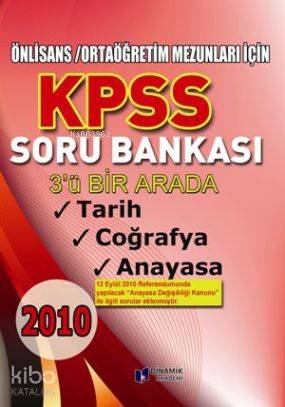 KPSS 3'ü Birarada Soru Bankası; Önlisans - Ortaöğretim Mezunları İçin