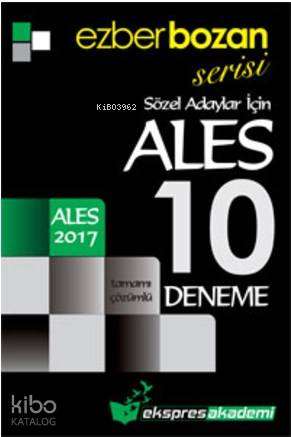 Ezberbozan Serisi ALES Sözel Adaylar İçin Tamamı Çözümlü 10 Deneme 2017