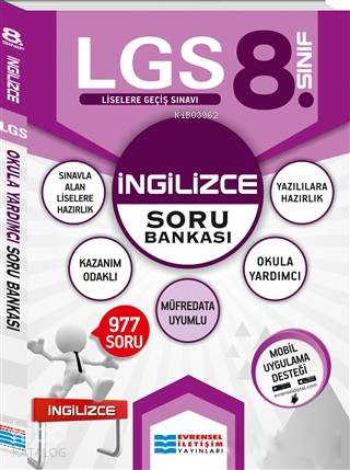  8Sınıf LGS İngilizce Soru Bankası | 8Sınıf LGS İngilizce Soru Bankası | Kanat Yıldız | Evrensel İletişim Yayınları (Hazırlık) | 9786052110409 