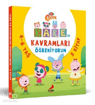  Kare ile Kavramları Öğreniyorum (5 kitap) | Neslihan Yalçın | Erdem Çocuk | 8680628431121 | 