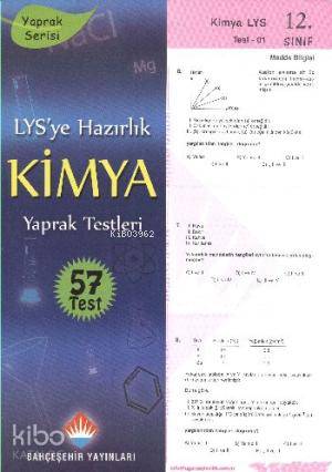 12.Sınıf YGS-LYS Kimya Yaprak Test; Yaprak Serisi - 60 Test