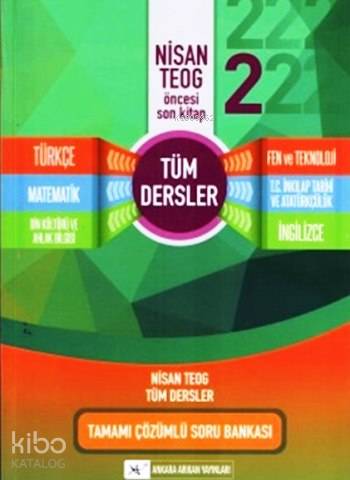 Nisan TEOG 2 Öncesi Son Kitap; Tüm Dersler Tamamı Çözümlü Soru Bankası