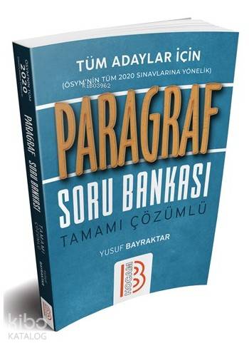 2020 Tüm Adaylar İçin Paragraf Tamamı Çözümlü Soru Bankası Benim Hocam Yayınları