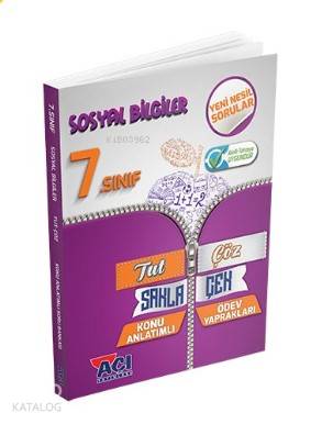 Açı Yayınları 7.Sınıf Sosyal Bilgiler Tut Sakla Çek Çöz